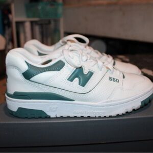 New Balance 550 White and green Sneakers